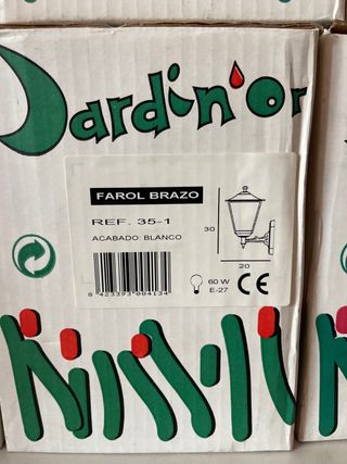 Farolillo de aluminio con brazo