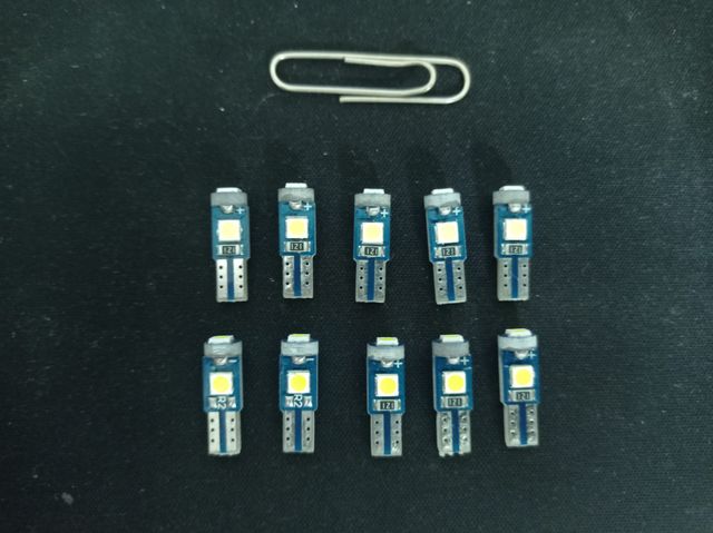Bombillas Luz led T5 W3W W2.1W BLANCO (10 unid.).