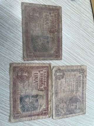lote 8  billetes antiguos Peseta