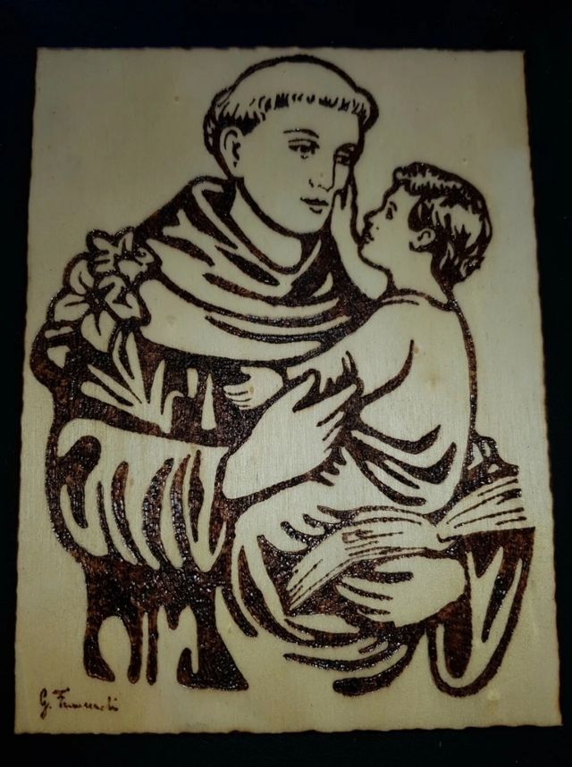 Pirografia Sant'Antonio da Padova