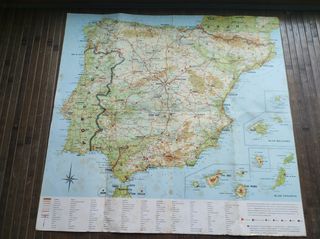 MAPA DE COMUNICACIONES DE ESPAÑA, AÑOS 70