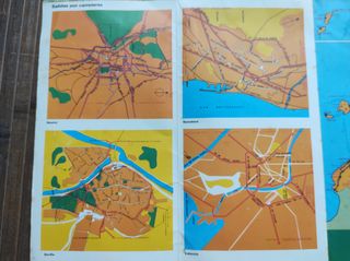 MAPA DE COMUNICACIONES DE ESPAÑA, AÑOS 70