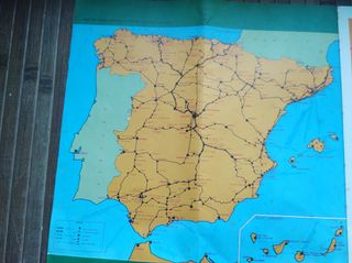 MAPA DE COMUNICACIONES DE ESPAÑA, AÑOS 70
