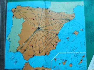 MAPA DE COMUNICACIONES DE ESPAÑA, AÑOS 70