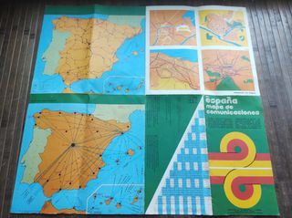 MAPA DE COMUNICACIONES DE ESPAÑA, AÑOS 70