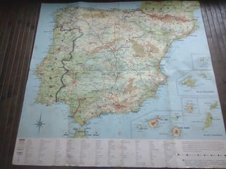 MAPA DE COMUNICACIONES DE ESPAÑA, AÑOS 70