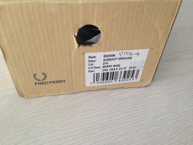 Ciabattine vichy con fiocco Fred Perry