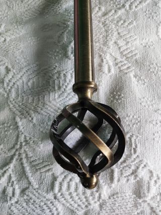 Barra dorado viejo cortinas