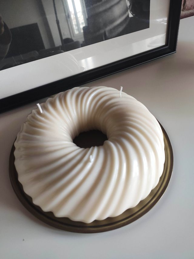 Vela de cera de soja hecha a mano