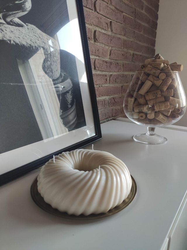 Vela de cera de soja hecha a mano