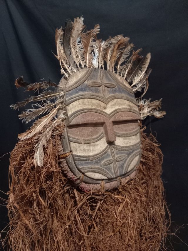 Máscara africana Teke 70 cm Congo envío gratis