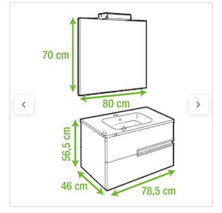 Oferta mueble de baño roca 80cm