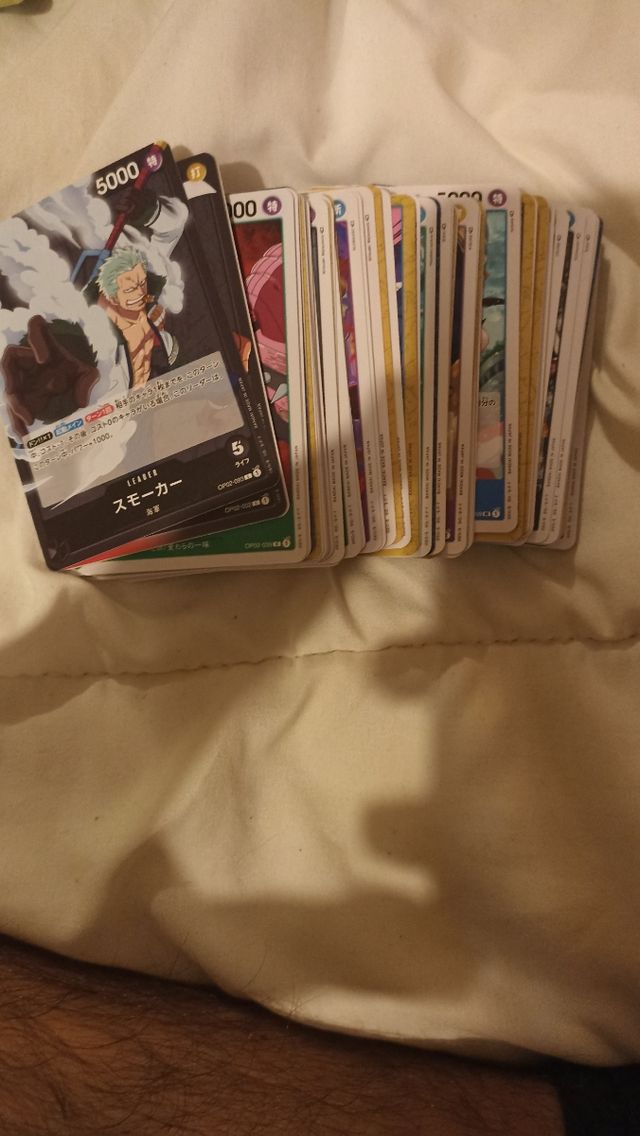 144 cartas de one piece card game jap