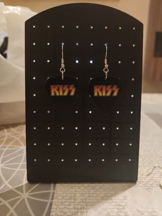 Pendientes kiss pua guitarra