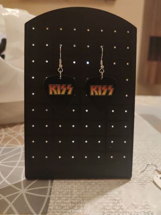 Pendientes kiss pua guitarra
