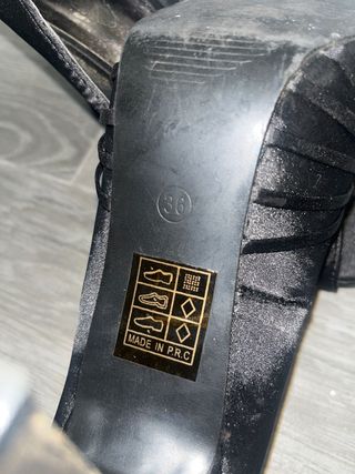 Zapatos para fiesta negros de raso