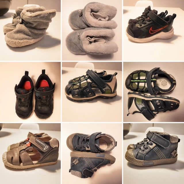 5 pares zapatillas. T. 21 y 22.