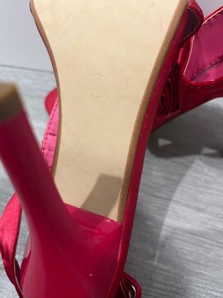 Sandalias fiesta de raso color fucsia