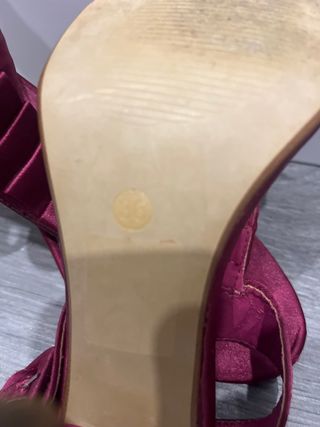 Sandalias fiesta de raso moradas