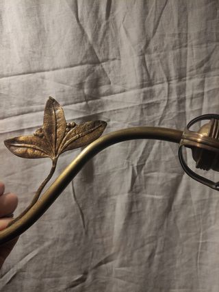 Aplique modernista tulipa de opalina con dibujos