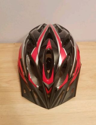 Casco de bicicleta unisex ultraligero,rojo y negro