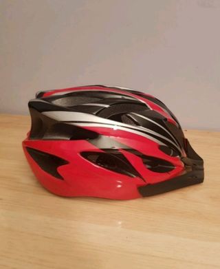 Casco de bicicleta unisex ultraligero,rojo y negro