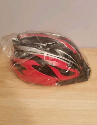 Casco de bicicleta unisex ultraligero,rojo y negro