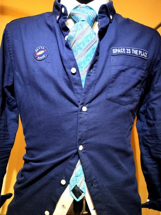 Camisa marino algodón militar army