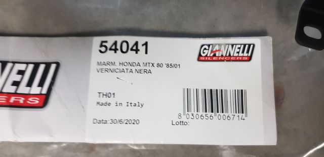 Escape gianelli honda mtx