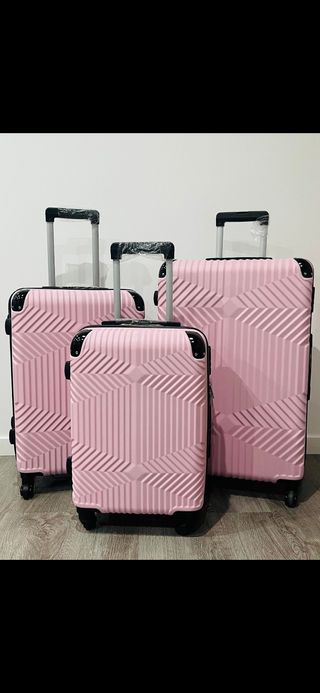 SET TRES MALETAS ROSA BARBIE