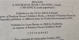 FIRMADO ERAGON INGLÉS CHRISTOPHER PAOLINI