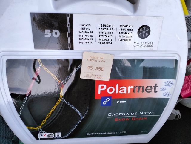 Nuevas Cadenas nieve Coche