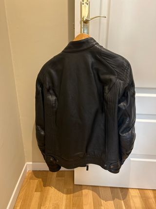 chaqueta moto cuero BMW blackleather talla 52