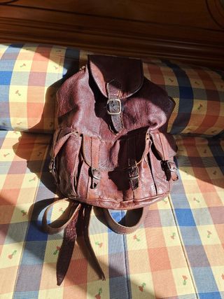 Mochila de cuero