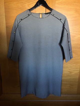 Vestido cuadros pata de gallo. XS. Zara. Nuevo!