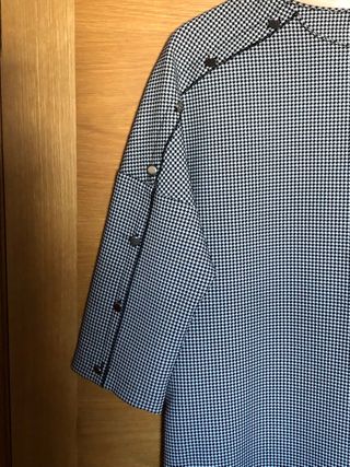 Vestido cuadros pata de gallo. XS. Zara. Nuevo!