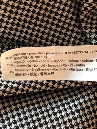 Vestido cuadros pata de gallo. XS. Zara. Nuevo!