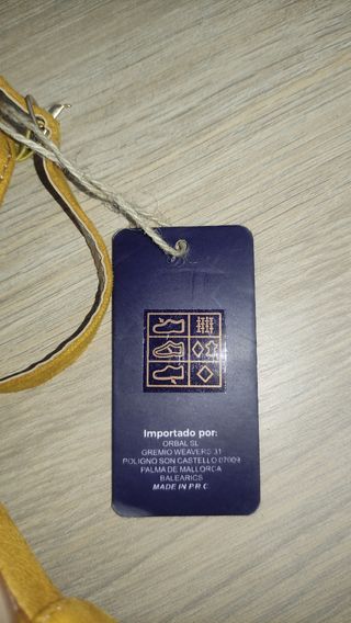 Sandalias tacón 41 mostaza