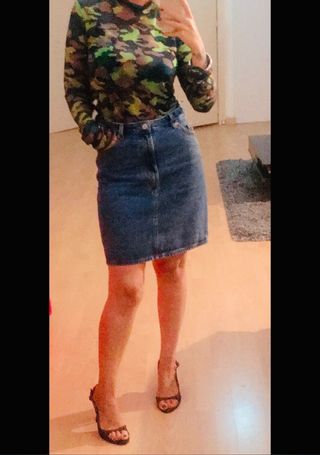 MONKI (ASOS) - Minifalda vaquera denim t.38