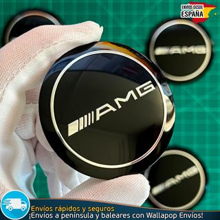 Emblemas AMG Mercedes 56mm Tapas Llantas (4 Uds)