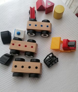 lote 3 Coches desmontables madera