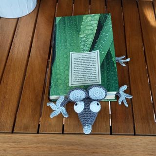 MARCAPÁGINAS RATÓN Hecho a Mano de Crochet