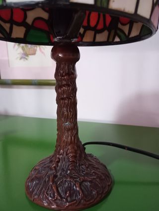 Lampara mesa Tiffany de flores