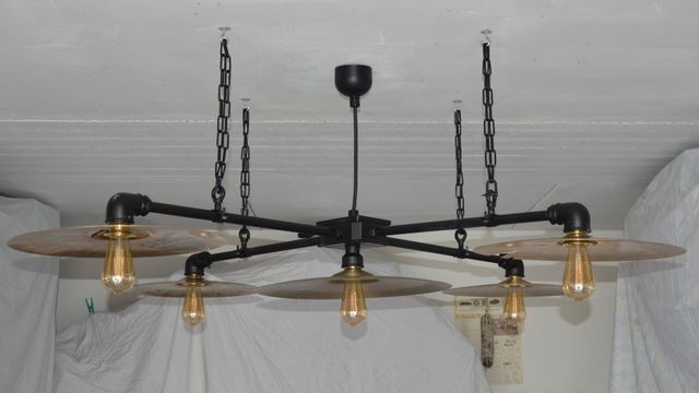 Lampadario artigianale piatti batteria