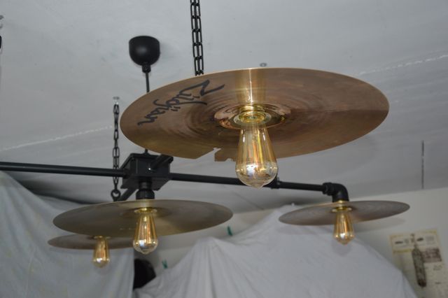 Lampadario artigianale piatti batteria