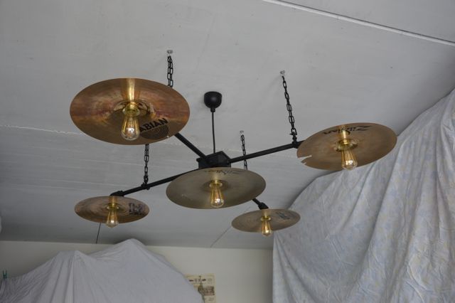 Lampadario artigianale piatti batteria