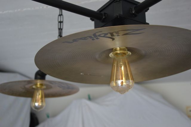 Lampadario artigianale piatti batteria