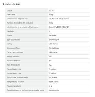 PACK 4 BOMBILLAS INTELIGENTES / E27 / RGBCW / 10W