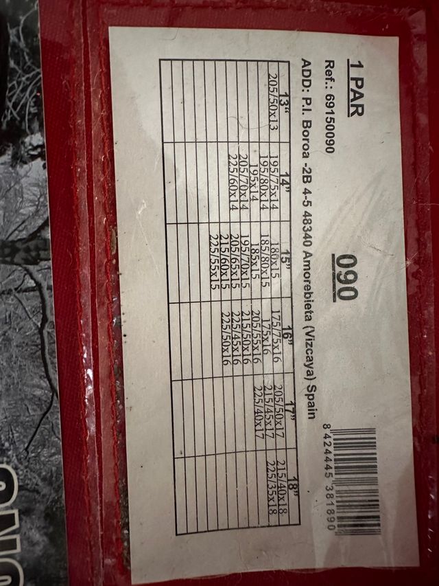 Cadenas para nieve  9 mm