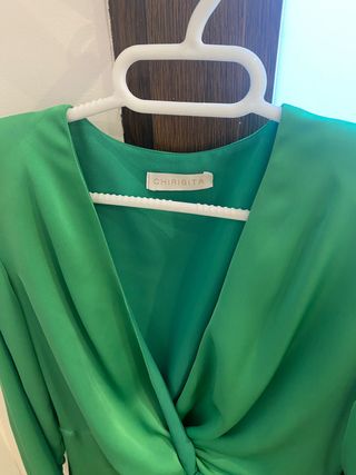 Ideal vestido verde manzana T38